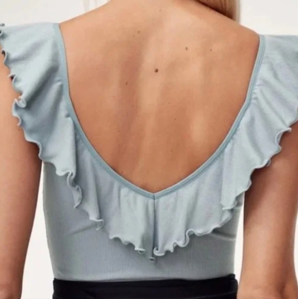 Aritzia Wilfred Danette Bodysuit Blue Size Small - Picture 3 of 8
